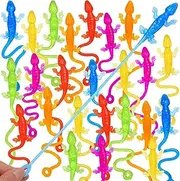 26 Pcs Sticky Lizards Toys, Stretchy Sticky Lizards for Kids, Lizard Bulk Gifts for Reptile Party Favors, Goodie Bag Stuffers