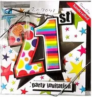 Simon Elvin 21st Birthday Invitations (UK Size: One Size) (Multicoloured)