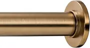 Ivilon Tension Curtain Rod - Spring Tension Rod for Windows or Shower, 24 to 36 Inch. Warm Gold
