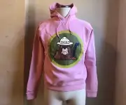 DSQUARED² MILLENIAL PINK F#CKY BEAR PRINT HOODIE SWEATSHIRT PULLOVER S L $575