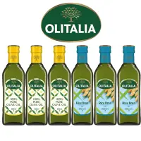 在飛比找Yahoo奇摩購物中心優惠-Olitalia奧利塔純橄欖油+玄米油禮盒組(500mlx2