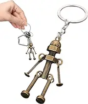 [Generic] Robot Key Rings,Hands and Feet Movable Robot Key Pendant | Creative Robot Key Charm, Keychain Toys, Fun Backpack Accessory, Hang Ornament