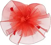 [FRCOLOR] 1920s Flapper Hat Wedding Veil Hair Accessories Party Hats Black Veil Fascinator Headband