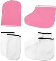 SOESFOUFU Paraffin Wax Bath Accessories Hand Foot Mask Covers Exfoliating Mitts for Spa Home Care