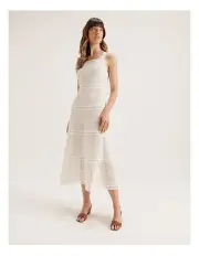 [REVIEW] Rumba Lace Midi Dress in Ivory