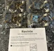 RAVINTE 10 Pack (5 Sets) 1/2" Overlay Soft Close Cabinet Hinges Kitchen Bath NEW