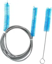 Oshhni 2X Long Wire Brush Dust Removal Tool 22 mm Tube Jewelry Care Cleaner Movement Clean Brush for Small Parts Watchmakers Crafts, Blue