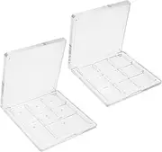 [Gogogmee] 4pcs Transparent Eyeshadow Palettes Empty Cosmetic Makeup Containers for DIY Lipstick and Powder Cases Versatile Eyeshadow Box for Custom Makeup Creations