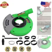 Efficient Dust Collection with Universal 7-Inch Grinder Dust Shroud - Green+Grey