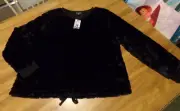 XXl Womens - Steve Madden Brand - Black Faux Fur PullOver Top - NEW / NWT