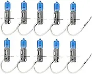 SZCYMXDM 10pcs H3 24V 70W Car Halogen Lamps Super White 6000K Xenon Dark Blue Bulbs Auto HeadLights Quartz Glass Car Light Source Parking