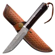 Elk Ridge Hunting Knife with Damascus Pattern
