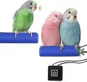 Dual-Stick Bird Heating Perch for Parrots Birds, 3 Level Adjustable Thermo Perch Winter Warming Perch, Cage Mounting Gentle Heater for Medium-Large Bird Parrots