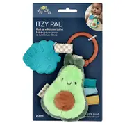 itzy ritzy, Itzy Pal™, Plush Pal with Silicone Teether, 0 Months+, Avocado, 1 Teether