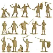 Marx Recast 54mm Ben Hur - 16 in 16 poses - tan color - 1990s production