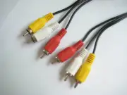RCA Audio/Video Cable; 3 RCA Plugs to 3 RCA Plugs