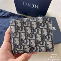 在飛比找蝦皮購物優惠-優奢二手 DIOR 錢包 2OBBH0 迪奧 提花 雙折錢包