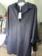 Preston & York Linen Dress Size 18 Navy NWT!