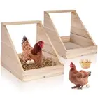 Nesting Boxes for Chickens, 2 Pack Wooden Chicken Nesting Box for Laying Eggs