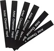 6pcs Professional Charcoal Pencils for Sketching Drawing Durable Compressed Charcoal Sticks for Artists Soft Hard Grades for Art Students and Hobbyists