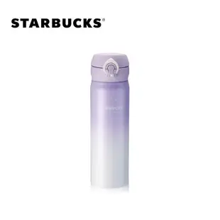新品Starbucks星巴克漸變馬卡龍紫色款保溫杯 500ml膳魔師聯名保溫杯 銹鋼真空保溫瓶 便攜隨行杯子 男女情侶杯