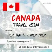 NeuSIM Canada eSIM 1-20GB Data | Same Day DELIVERY! (3GB for 30 Days)