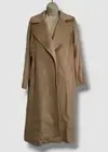 $1896 Sofia Cashmere Women's Beige Camel Hair Long Over Coat Jacket Size 10