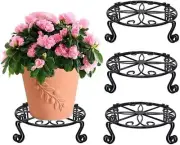 3 Pack Metal Plant Stand Outdoor Indoor, Plant Holder, Black Flower Pot Stand