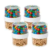 4PK iDesign Fresh Stack N Snack Double Sided Pantry Food Container Clear Small