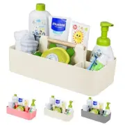 Baby Shower Caddy Plastic Nursery Portable Storage Organizer Caddy Tote Beige