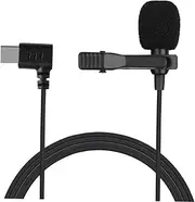 CORHAD 1pc Portable Microphone Condenser Microphone Lapel Lavalier Microphone Type-c Microphone Black