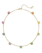 Temple St. Clair 18K Yellow Gold Fj Multi Gemstone & Diamond Rainbow Fiori Collar Necklace, 16-18