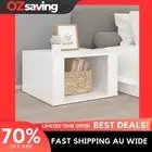 bedside table storage high gloss white engineered wood 57x55x36 cm 6554