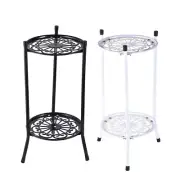 Plant Stand Indoor 2 Tier Wrought Iron Tall Plant Stands Flower Pot Decoration