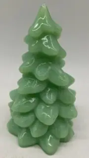 Christmas Holiday Tree - Jade Jadeite Green Glass - Mosser USA - Medium 5 1/2"