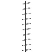 289566 Wall-mounted Wine Rack for 10 Bottles Black Metal