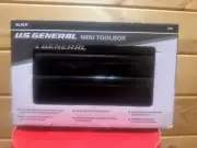 U.S. General Mini Metal Tool Box 2 Drawers Storage Portable BLACK NEW!