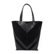 [Phoebe Philo] Phoebe Philo-Black Pot Cabas Calf Leather Tote Bag-Donna OS OS