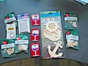 CRAFTS sUPPLIES +Westrim elastic Cord+Hoops+3 charms+ 6 Naval cutouts:5 LARA'S