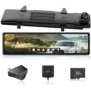 REDTIGER 4K Front and Rear Mirror Dash Camera Built-in HI-SILICON chip Dash Cam