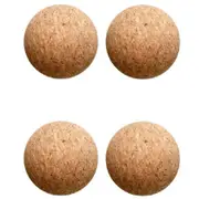 4 Pieces Wooden Cork Ball Wine Stopper, Cork Ball Stopper for Wine Decanter Carafe Bottle Replaceme wood color