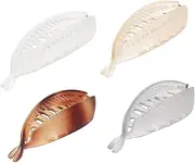 4pcs Banana Hair Clips for Women Stylish Ponytail Holders for Thick Hair Transparent and Gradient for Easy Styling and