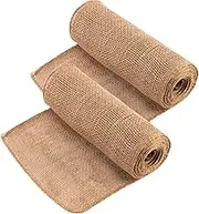 AIMALL 2pcs 20cm x 300cm Burlap Roll Natural Jute Fabric for Tree Wrapping, Table Runners, and DIY Wedding Crafts