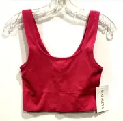 Athleta Aurora Seamless Rib Tank Top Medium Hot Pink Compression New