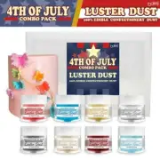 4th of July Luster Dust Collection B (8 PC SET) | Edible Paint & Baking Kit