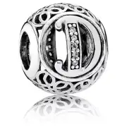 New Genuine Authentic Pandora Silver Vintage Letter D Initial Charm 791848CZ
