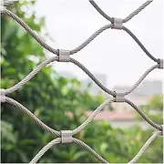 Stainless Steel Woven Wire Mesh Stainless Steel Rope Mesh, Flexible Protective Netting, Anti-Fall Safety Net, Poultry Fencing, Garden Playground Protection Net