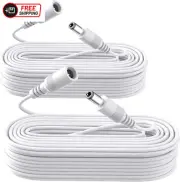 2 Pack 33Ft/10M Power Extension Cable, 2PCS DC 12V Power Adapter Extension Cord