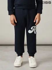 Reiss Navy Clayton 9-13 yrs Cotton-Blend Logo Script Joggers (AN4936) | $75
