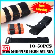 10-50PCS Magic Cable Ties Fishing Rod Tie Strap Organiser Cords Hook Loop 2x30CM
